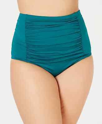 Nwt Becca Etc Green Plus Size Color Code High Waist Swim Bikini Bottoms