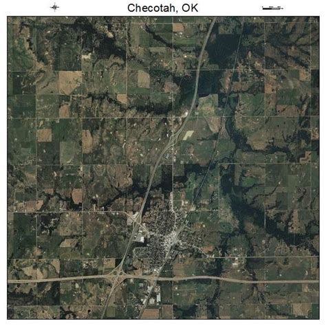 Aerial Photography Map of Checotah, OK Oklahoma