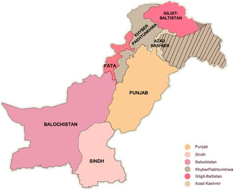 Map Of Pakistan Administrative Units