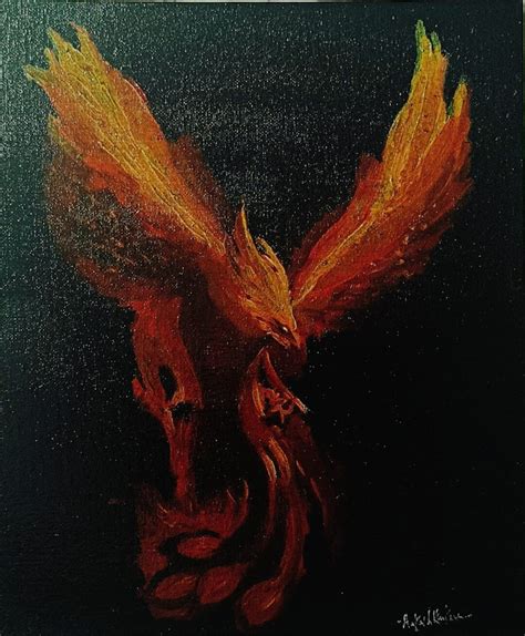 Handmade Phoenix Acrylic Painting Suitable for Home Decor - Etsy