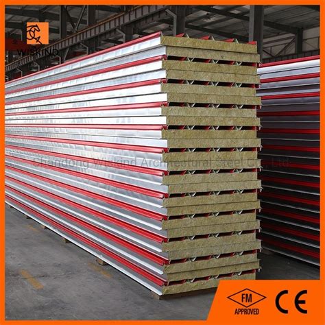 EPS PU PIR Rockwool Glasswool Insulated Galvanized Color Steel Plates