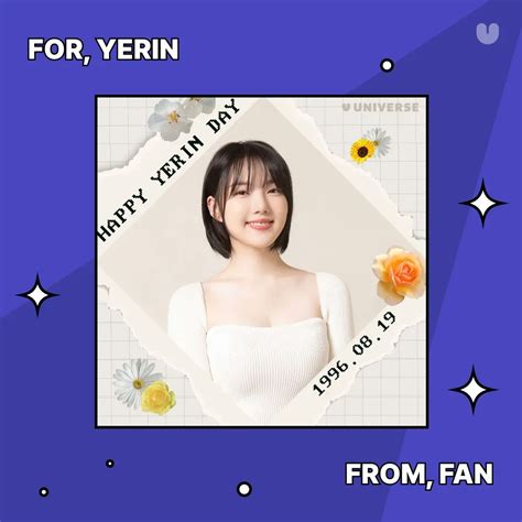 Happy YERIN Day UNIVERSE YERIN 예린 YERIN Planet HBD 0819 YERIN