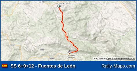 SS 6 9 12 Fuentes de León stage map Rally de La Vendimia 2022