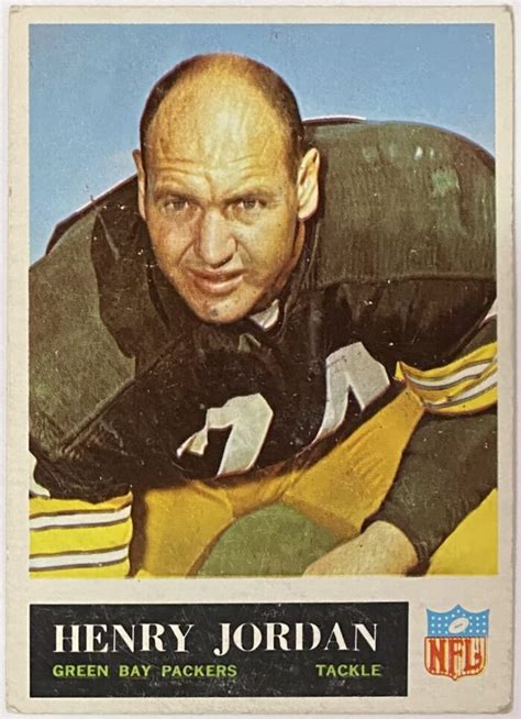 Henry Jordan 1965 Philadelphia Green Bay Packers Football Card KBK Sports