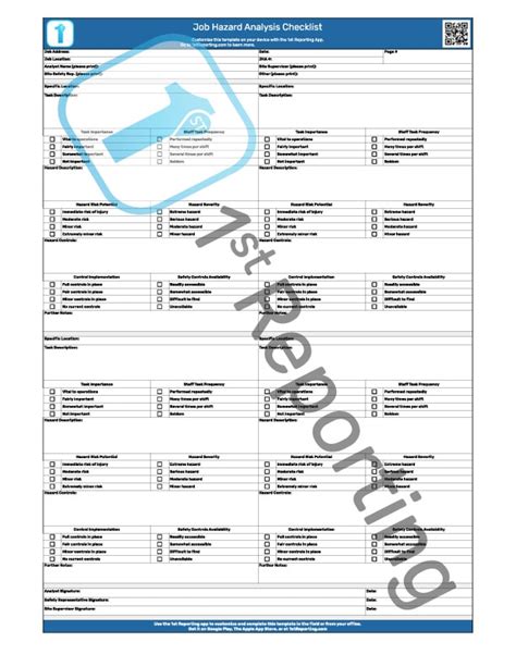 Job Hazard Analysis Checklist (Free Downloadable JHA/JSA)