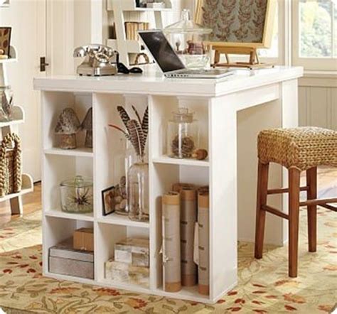 White Cubby Craft Table