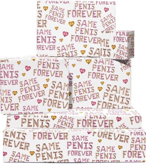 Central 23 Funny Rude Wrapping Paper For Adults 6 Sheets