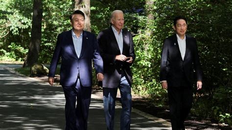 Us Japan S Korea Summit A Coup For Biden But Will Détente Last Bbc News