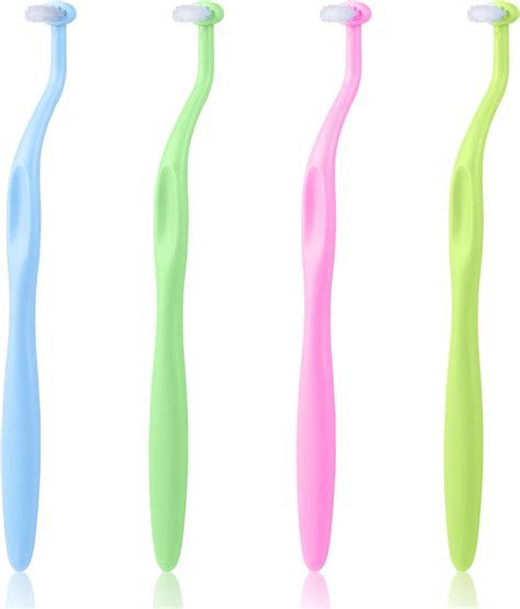 Ouligay 4PCS Tuft Toothbrush Interspace Toothbrushes Single Tufted