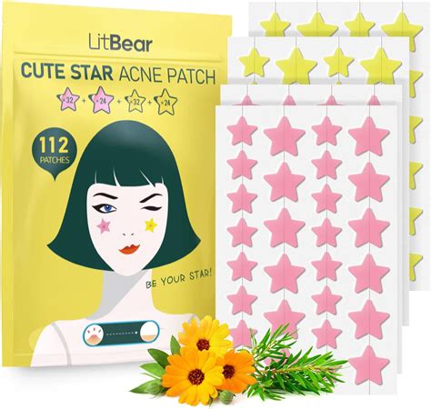 Acne Patch Pimple Patch Litbear Pink And Yellow Star Shaped Acne