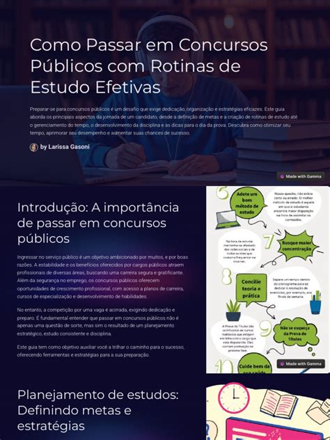 Como-Passar-em-Concursos-Publicos-com-Rotinas-de-Estudo-Efetivas | PDF ...