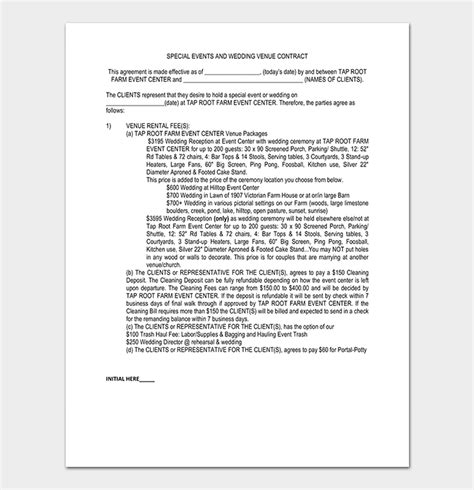 Event Contract Template 19 Samples Examples In Word Pdf Format