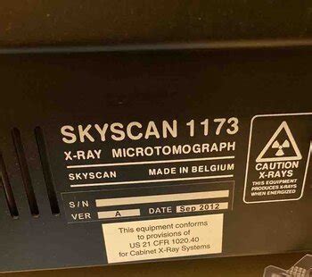 BRUKER Skyscan 1173 X Ray Equipment Used For Sale Price 9254244 2012