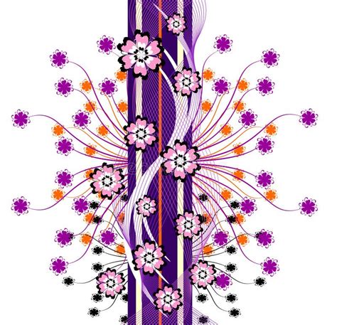 Abstract Purple Floral Background Stock Vector Illustration Of