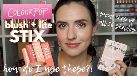 Colourpop Blush Stix Lite Stix How To Apply Swatches Of All 26