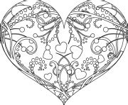 Coloriage Rose Et Coeur 113 JeColorie