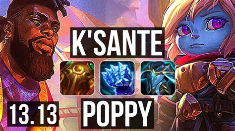 K Sante Vs Poppy Top Winrate Solo Kills Legendary