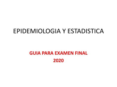 Epidemiología y Estadística Enfermería uDocz