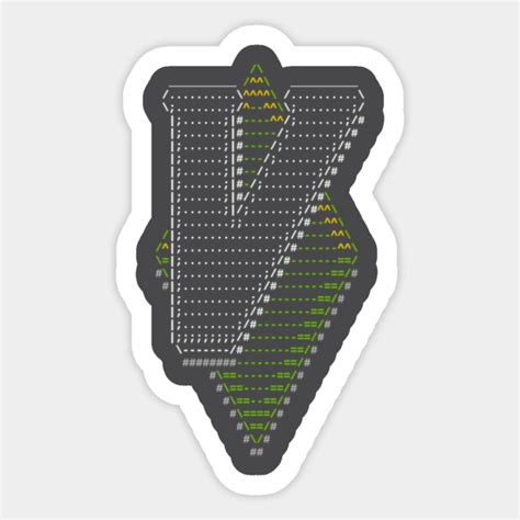 Vim Ascii Art Ascii Sticker Teepublic