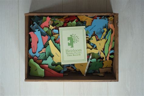 Map Of The World Wooden Jigsaw Puzzle Heirloom Puzzles Etsy