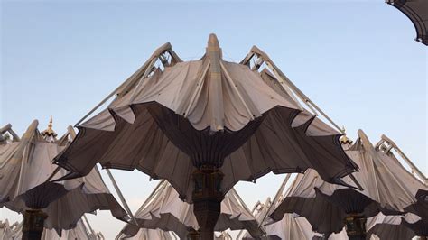 Opening Of The Umbrella At Masjid Nabawi Youtube