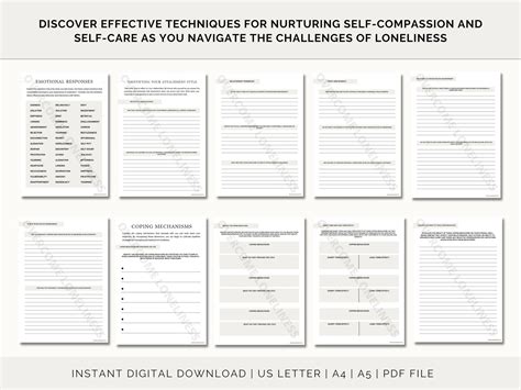 Overcome Loneliness Workbook Printable Dealing With Loneliness People