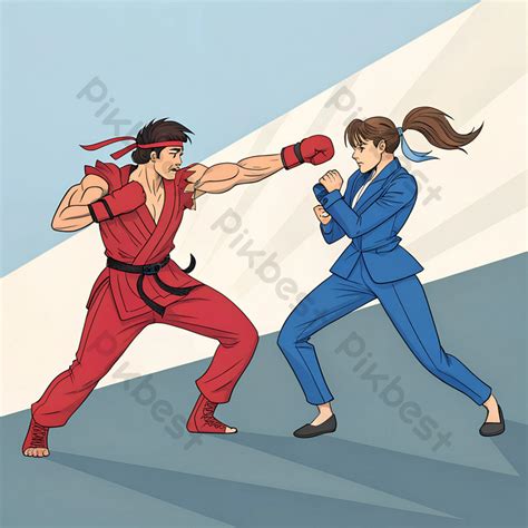 fighting illustration jpg   pikbest