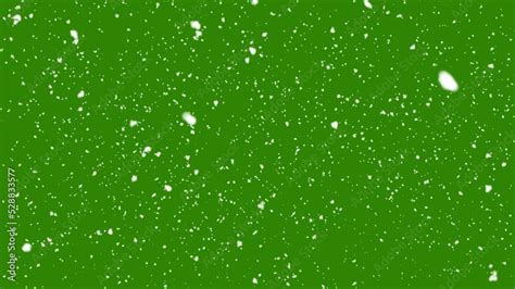 Snow falling on green screen background Stock Video | Adobe Stock