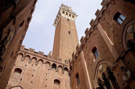 Premium Photo Siena City Hall View From Palazzo Pubblico Courtyard