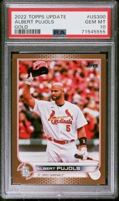 Topps Update Albert Pujols Gold Us Psa Gem Mint Ebay