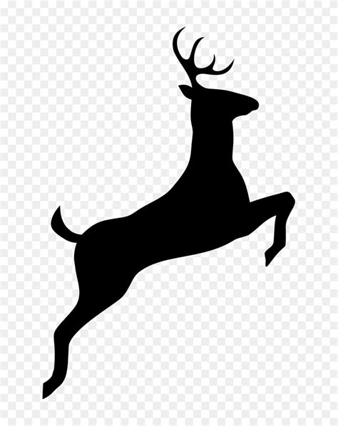 Onlinelabels Clip Art - Reindeer Silhouette Clipart - FlyClipart