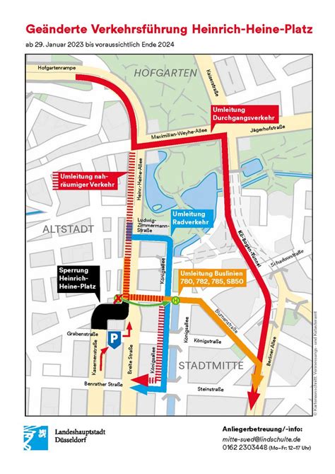 Baubeginn Und Neue Verkehrsf Hrung Am Heinrich Heine Platz