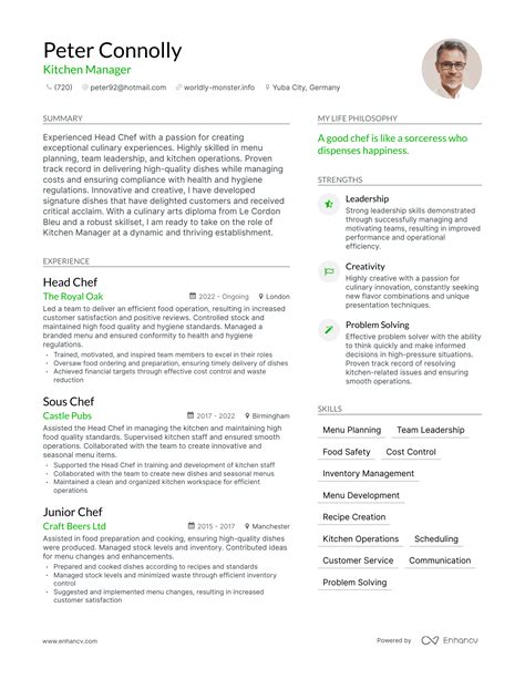 3 Successful Kitchen Manager Resume Examples And Writing Tips For 2024