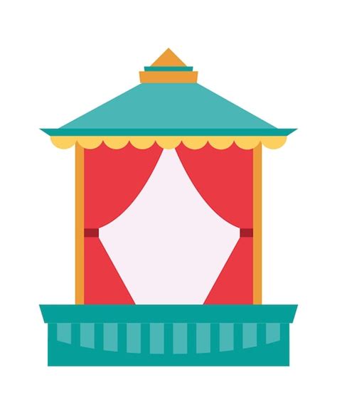 Premium Vector Amusement Park Scene Icon Vector Illustration