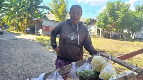 Kisah Fransiska Dorong Gerobak Keliling Kota Maumere Jualan Sayur