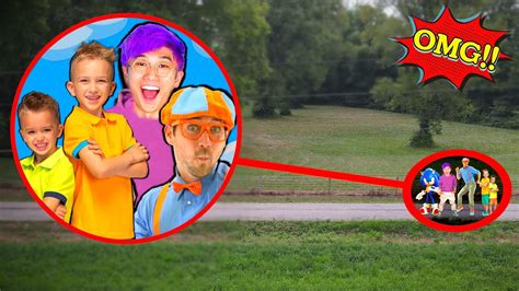 Drone Catches Blippi Lankybox Sonic And More In Real Life Youtube