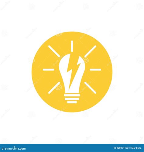 Light Bulb Symbol Icon Stock Vector Illustration Of Illuminated