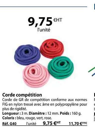 Offre Corde Compétition chez Casal Sport