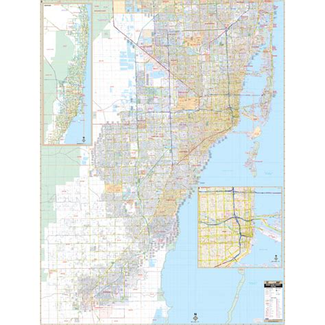 Miami-Dade County, FL Wall Map by Kappa - The Map Shop