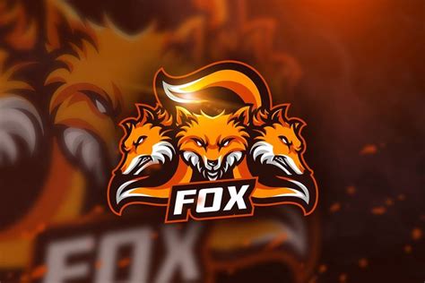 Fox Mascot Logo Fox Logo Design Fox Logo Game Logo Design