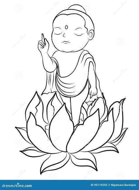 Baby Buddha Coloring Pages