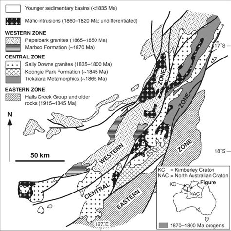 Map of the Gascoyne Complex showing the spatial distribution of ...