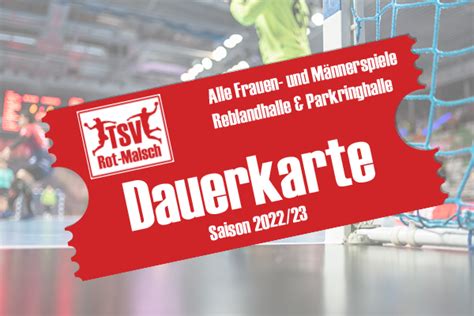 Dauerkarten für Saison 2022 2023 TSV Rot Malsch