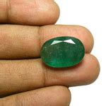 14 57 Carat Intense Green Oval Cut Zambian Emerald Untreated