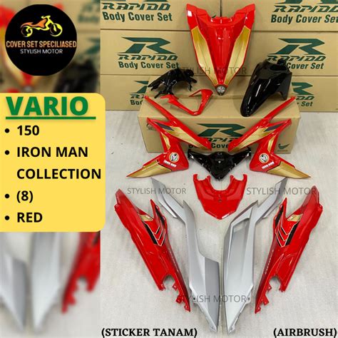 STICKER TANAM AIRBRUSH RAPIDO COVER SET HONDA VARIO 150 IRON MAN