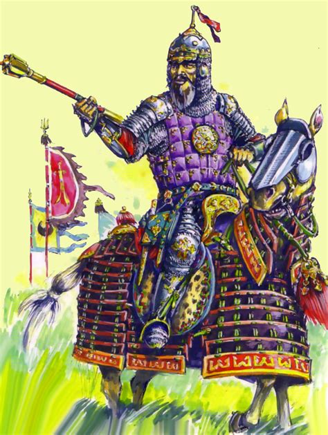 Mongol Heavy Cavalry Mongol Century Armor Warriors Illustration