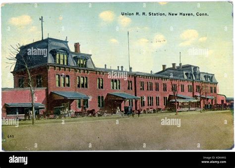 New Haven Union Station 1914 postcard Stock Photo - Alamy