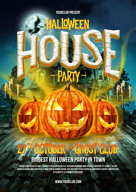 Halloween Party Flyer, Print Templates | GraphicRiver