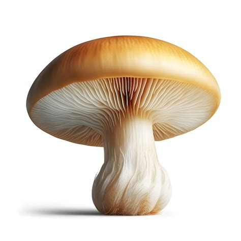 Mushroom On White Background Premium Ai Generated Image