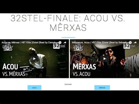 Let S Watch VBT Elite 32stel Acou Vs Merxas VBT Awards YouTube